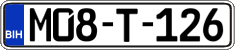 License plate of Bosnia and Herzegovina, Regular plates