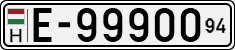 license plates of Hungary, Temporary (1990)