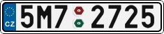 License plate of the Czech Republic, Cars (2001)