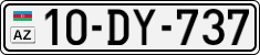 License plate of Azerbaijan, Cars