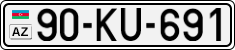 License plate of Azerbaijan, Cars