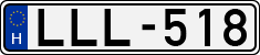 license plates of Hungary, Cars (1990)