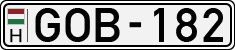 license plates of Hungary, Cars (1990)
