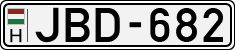 license plates of Hungary, Cars (1990)