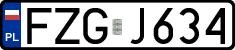 License plates of Poland, Regular car plates
