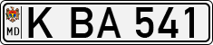 License plate of Moldova, Cars (1992)
