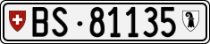 License plate of Switzerland, Cars