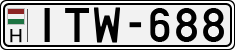 license plates of Hungary, Cars (1990)