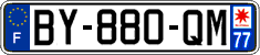 French license plate, SIV (ordinary)
