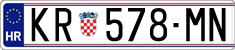 License plate of Croatia, Regular plates