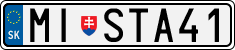 License plate of Slovakia, Vanity Plates