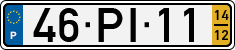 License plate of Portugal, Regular plates