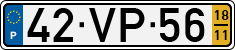 License plate of Portugal, Regular plates