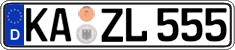 German license plate, Regular plates