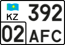 License plate Kazakhstan, Private owners (2012)
