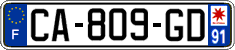 French license plate, SIV (ordinary)