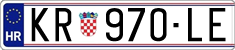 License plate of Croatia, Regular plates