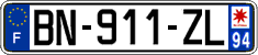 French license plate, SIV (ordinary)