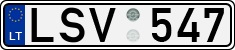 License plate of Lithuania, Cars