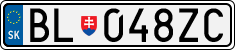 License plate of Slovakia, Cars