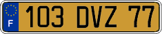French license plate, FNI