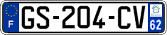 French license plate, SIV (ordinary)