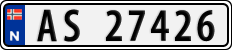 License plate of Norway, Cars