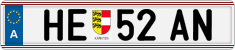 License plate of Austria, Regular plates