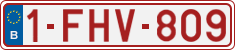 License plate of Belgium, Regular plates (2010)