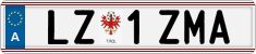 License plate of Austria, Regular plates