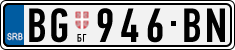 License plate of Serbia, Cars