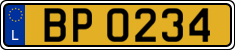 License plate of Luxembourg, 2003 year system