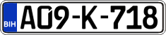 License plate of Bosnia and Herzegovina, Regular plates