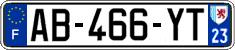 French license plate, SIV (ordinary)