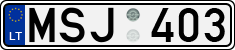 License plate of Lithuania, Cars