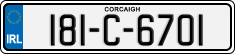 License plate of Ireland, Regular plates
