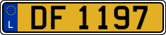 License plate of Luxembourg, 2003 year system