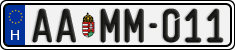 license plates of Hungary, Regular plates (2022)