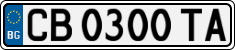 License plate of Bulgaria, Cars