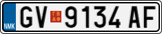 License plate of North Macedonia, Regular plates (2012)