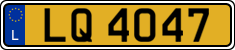 License plate of Luxembourg, 2003 year system