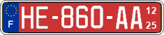 French license plate, SIV (transit plates)
