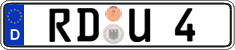 German license plate, Regular plates