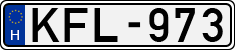 license plates of Hungary, Cars (1990)