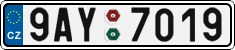 License plate of the Czech Republic, Cars (2001)