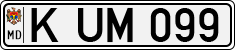 License plate of Moldova, Cars (1992)