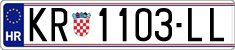 License plate of Croatia, Regular plates