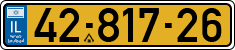 License plate of Israel, Regular plates