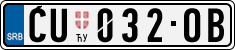 License plate of Serbia, Cars