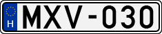 license plates of Hungary, Cars (1990)